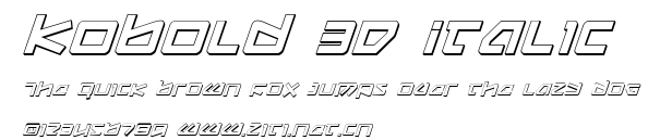 Kobold 3D Italic.ttf字體轉換器圖片