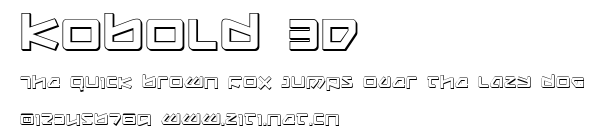Kobold 3D.ttf字體轉換器圖片