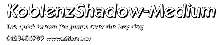 KoblenzShadow-Medium.ttf字體轉換器圖片