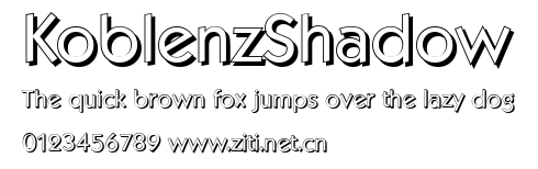 KoblenzShadow.ttf字體轉換器圖片