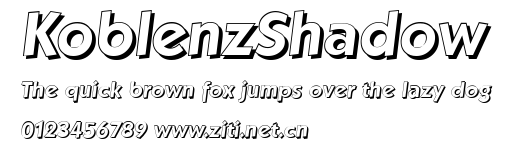 KoblenzShadow.ttf字體轉換器圖片
