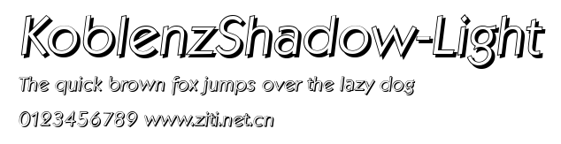 KoblenzShadow-Light.ttf字體轉換器圖片