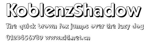 KoblenzShadow.ttf字體轉換器圖片