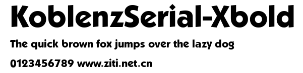 KoblenzSerial-Xbold.ttf字體轉換器圖片
