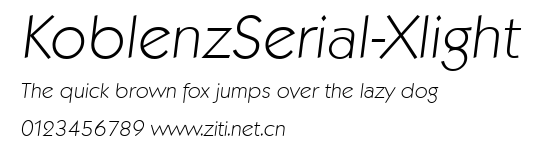KoblenzSerial-Xlight.ttf字體轉換器圖片