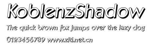KoblenzShadow.ttf字體轉換器圖片