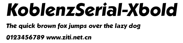 KoblenzSerial-Xbold.ttf字體轉換器圖片