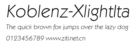Koblenz-XlightIta.ttf字體轉換器圖片