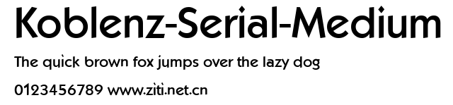 Koblenz-Serial-Medium.ttf字體轉換器圖片