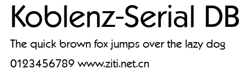 Koblenz-Serial DB.ttf字體轉換器圖片