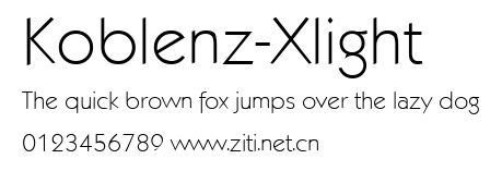 Koblenz-Xlight.ttf字體轉換器圖片