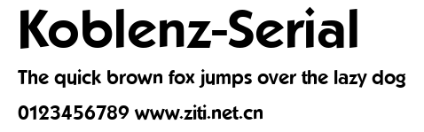 Koblenz-Serial.ttf字體轉換器圖片