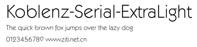 Koblenz-Serial-ExtraLight.ttf字體轉換器圖片
