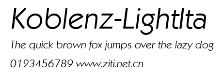 Koblenz-LightIta.ttf字體轉換器圖片