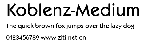 Koblenz-Medium.ttf字體轉換器圖片