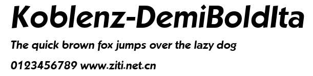 Koblenz-DemiBoldIta.ttf字體轉換器圖片
