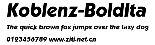 Koblenz-BoldIta.ttf字體轉換器圖片