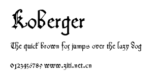 Koberger.ttf字體轉換器圖片