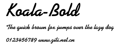Koala-Bold.ttf字體轉換器圖片
