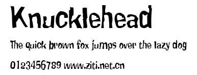 Knucklehead.ttf字體轉換器圖片