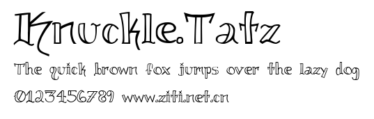 Knuckle.Tatz.ttf字體轉換器圖片