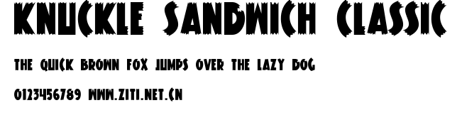 Knuckle Sandwich Classic.ttf字體轉換器圖片