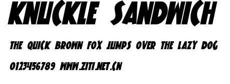 Knuckle Sandwich.ttf字體轉換器圖片