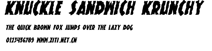 Knuckle Sandwich Krunchy.ttf字體轉換器圖片