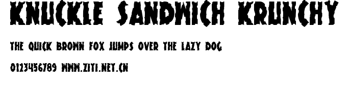 Knuckle Sandwich Krunchy.ttf字體轉換器圖片