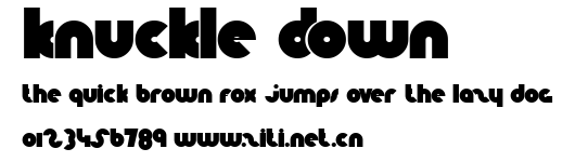Knuckle Down.ttf字體轉換器圖片