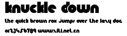 Knuckle Down.ttf字體轉換器圖片