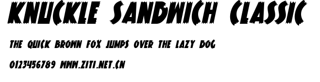 Knuckle Sandwich Classic.ttf字體轉換器圖片