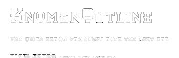 KnomenOutline.ttf字體轉換器圖片
