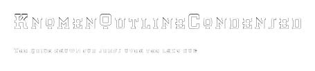 KnomenOutlineCondensed.ttf字體轉換器圖片