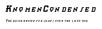 KnomenCondensed.ttf字體轉換器圖片