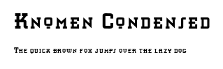 Knomen Condensed.ttf字體轉換器圖片