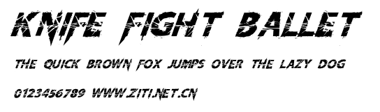 Knife Fight Ballet.ttf字體轉換器圖片