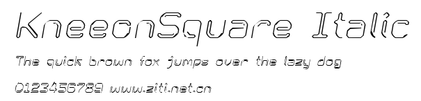 KneeonSquare Italic.ttf字體轉換器圖片