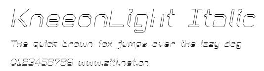KneeonLight Italic.ttf字體轉換器圖片
