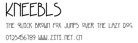 Kneebls.ttf字體轉換器圖片