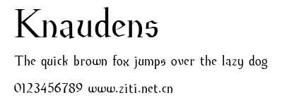 Knaudens.ttf字體轉換器圖片
