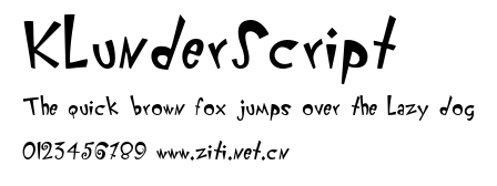 KlunderScript.ttf字體轉換器圖片