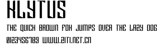 Klytus.ttf字體轉換器圖片
