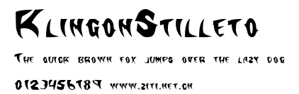 KlingonStilleto.ttf字體轉換器圖片