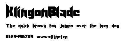 KlingonBlade.ttf字體轉換器圖片