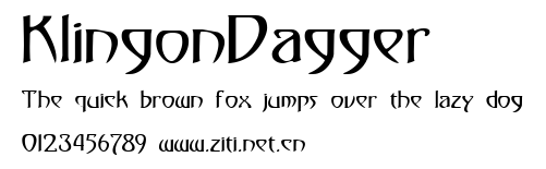 KlingonDagger.ttf字體轉換器圖片