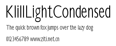 KlillLightCondensed.ttf字體轉換器圖片