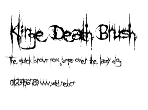 Klinge Death Brush.ttf字體轉換器圖片