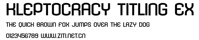 Kleptocracy Titling Ex.ttf字體轉換器圖片