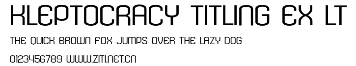 Kleptocracy Titling Ex Lt.ttf字體轉換器圖片